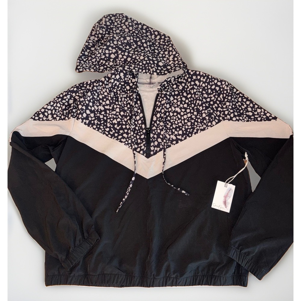 NWT Jessica Simpson Active 1/4 Zip Pullover Lightweight Windbreaker Jacket Sz XL